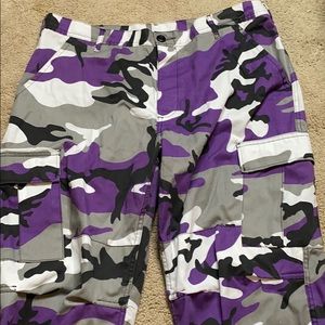 Purple camouflage pants